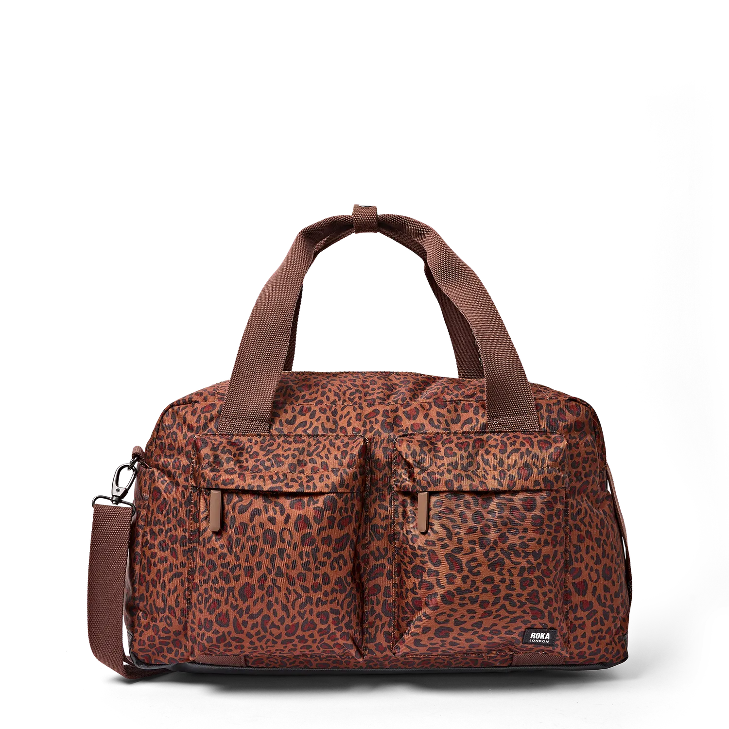 Roka London Gatwick Carry-On duffel Mini Leopard S 15" laptop