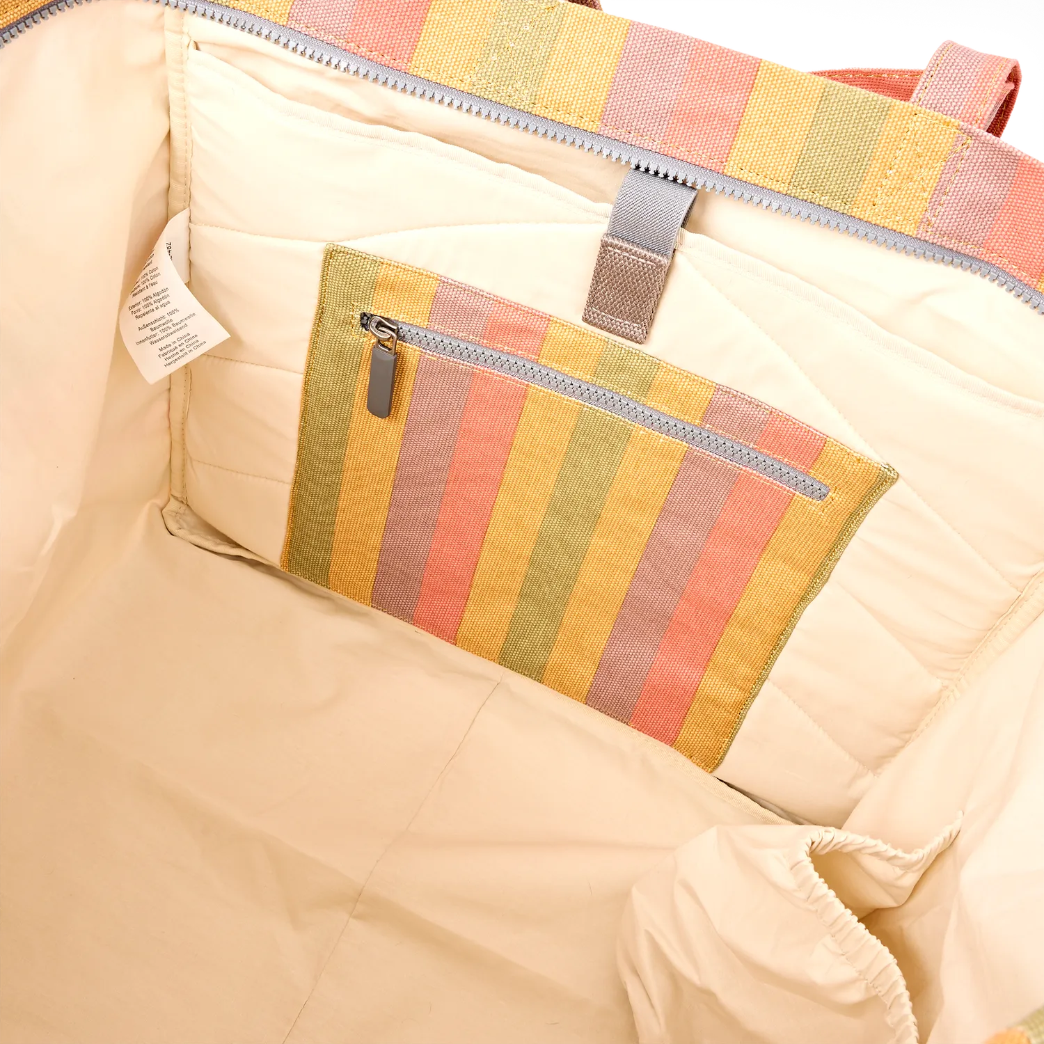 Roka London Marylebone Tote Large Faded Multi Stripe 43 liter