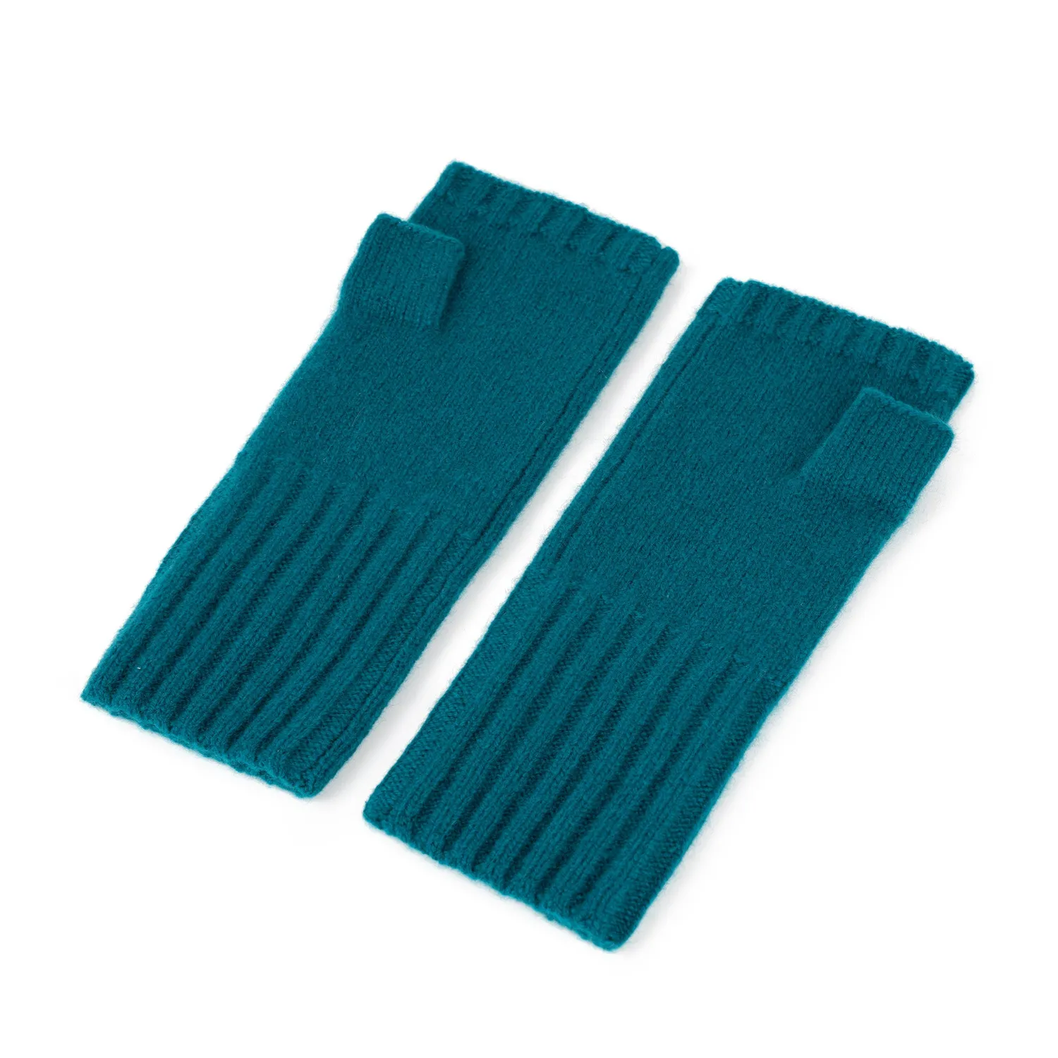 Roka London Metropolitan fingerløse handsker teal cashmere