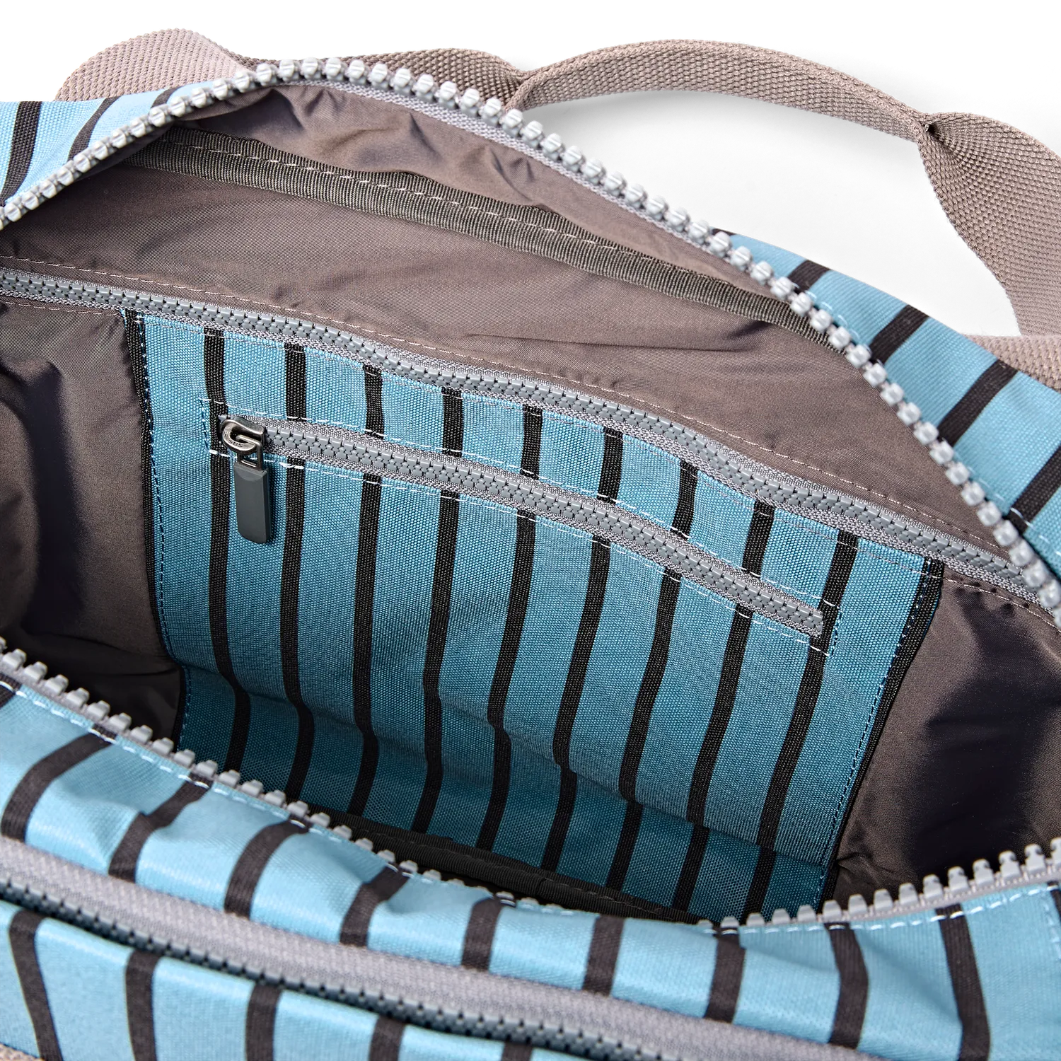 Roka London Gatwick duffel taske Blue Stripe med laptoprum
