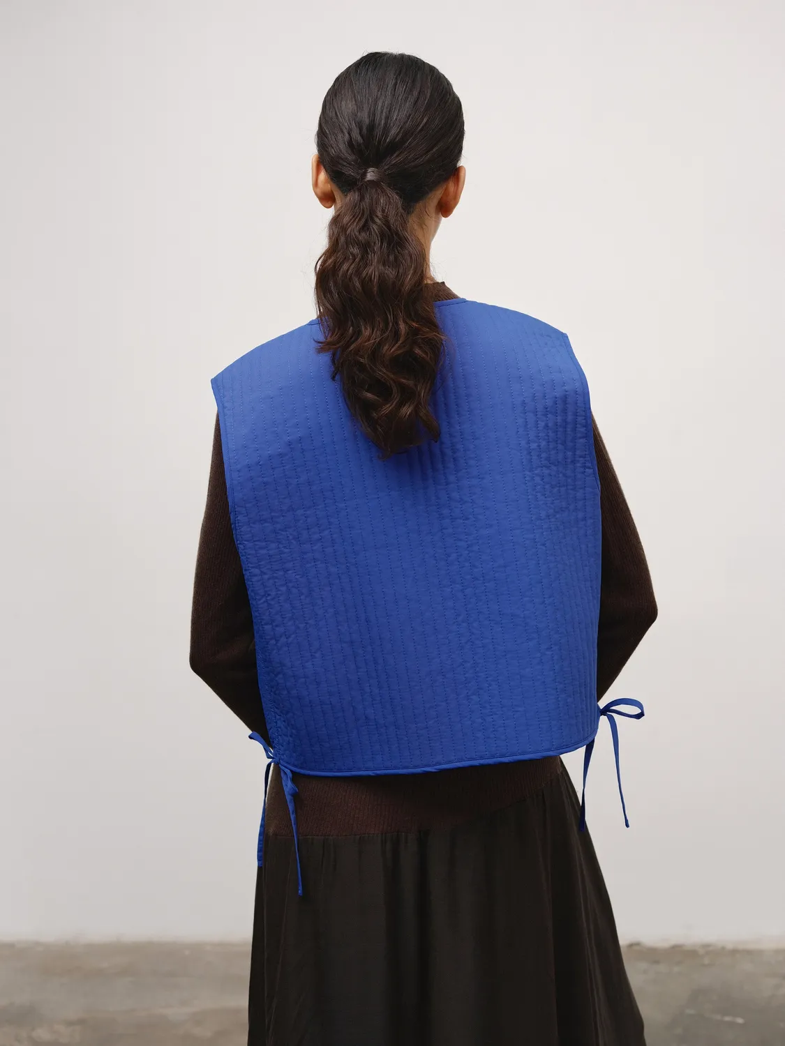 Ölend Padded quiltet vest Cobalt blue onesize