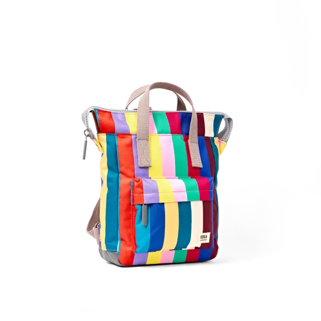 Roka London Bantry Small rygsæk Wide Multi Stripe vejrbestandig