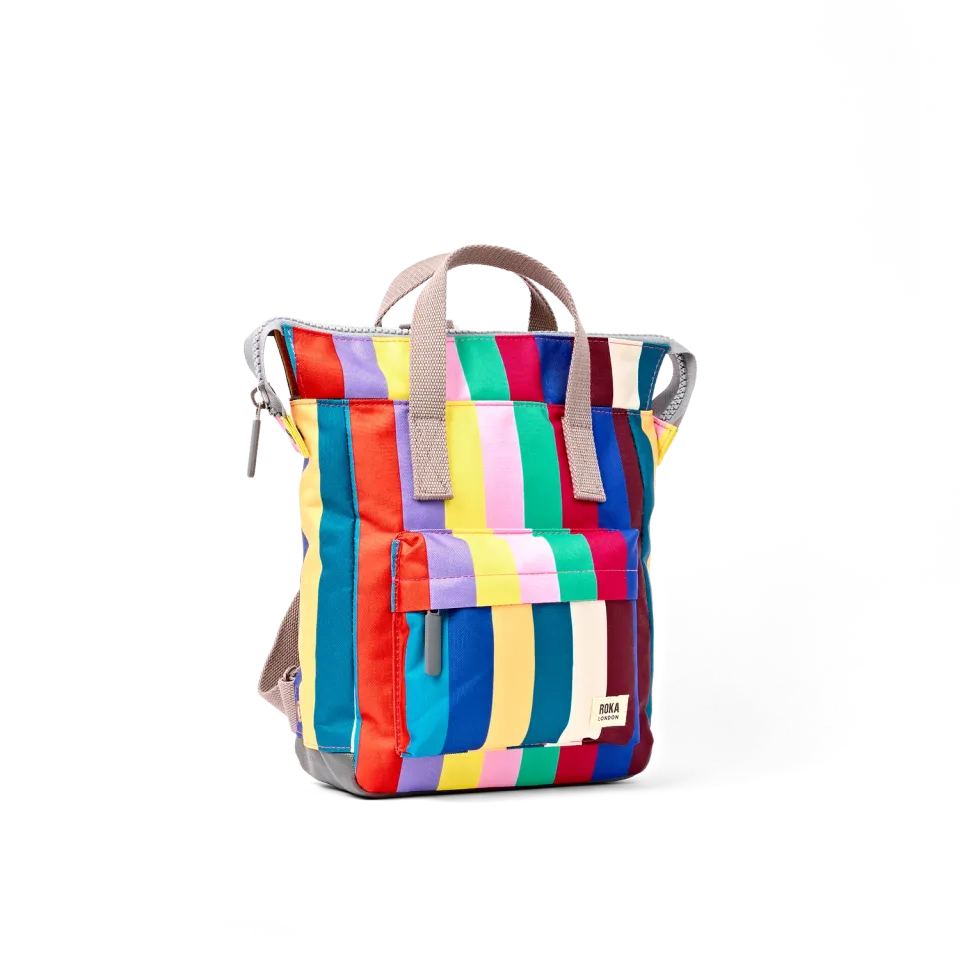 Roka London Bantry Small rygsæk Wide Multi Stripe vejrbestandig