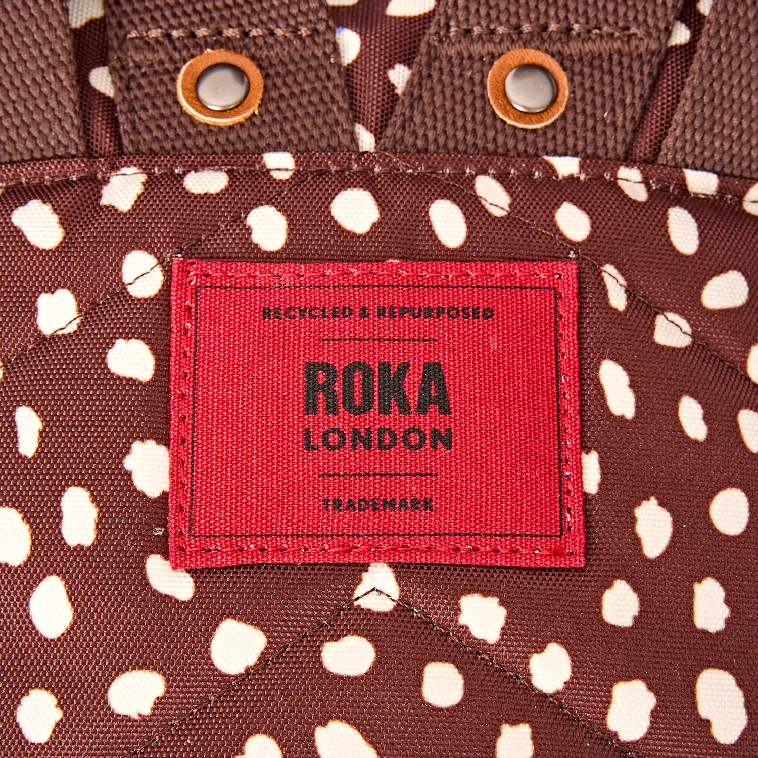 Roka London Bantry rygsæk Small brown dot 7,4 liter