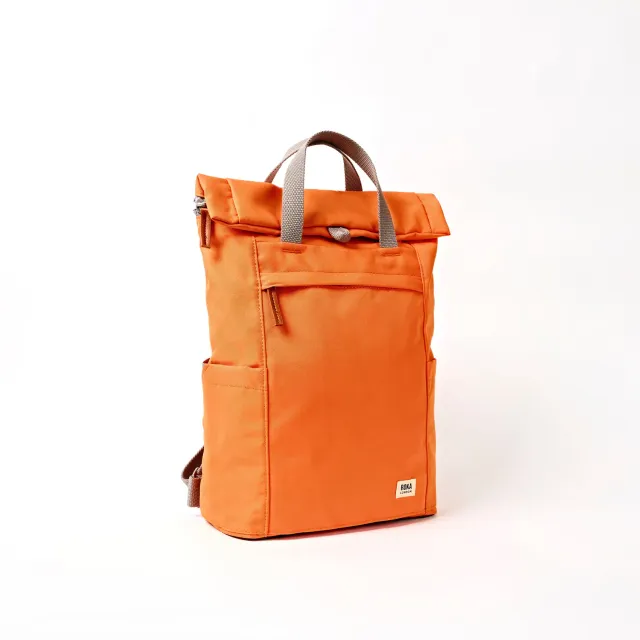 Roka London Finchley rygsæk Jaffa Orange roll-top