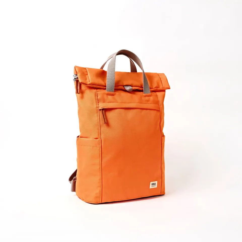 Roka London Finchley rygsæk Jaffa Orange roll-top