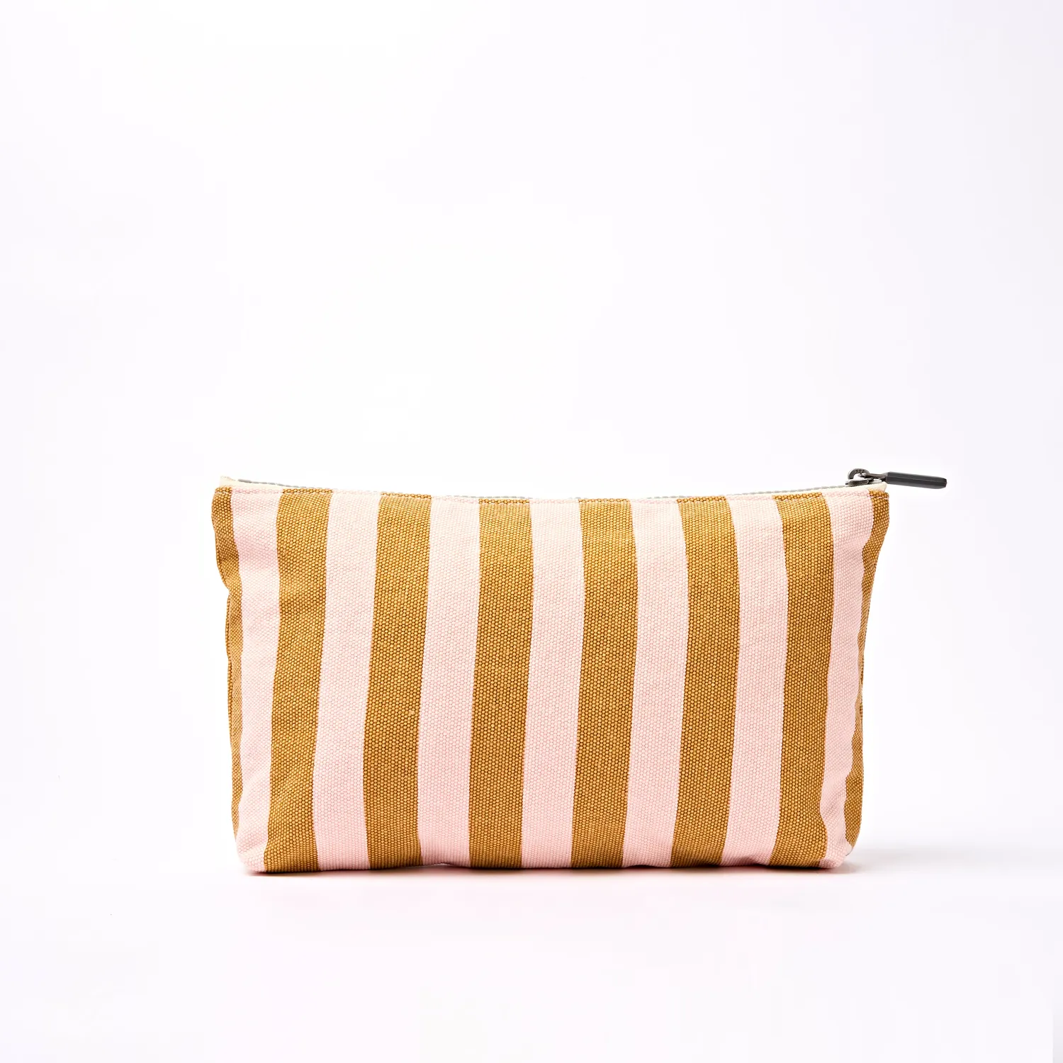 Roka London Maida Vale pouch Rose Gold Stripe bomuld