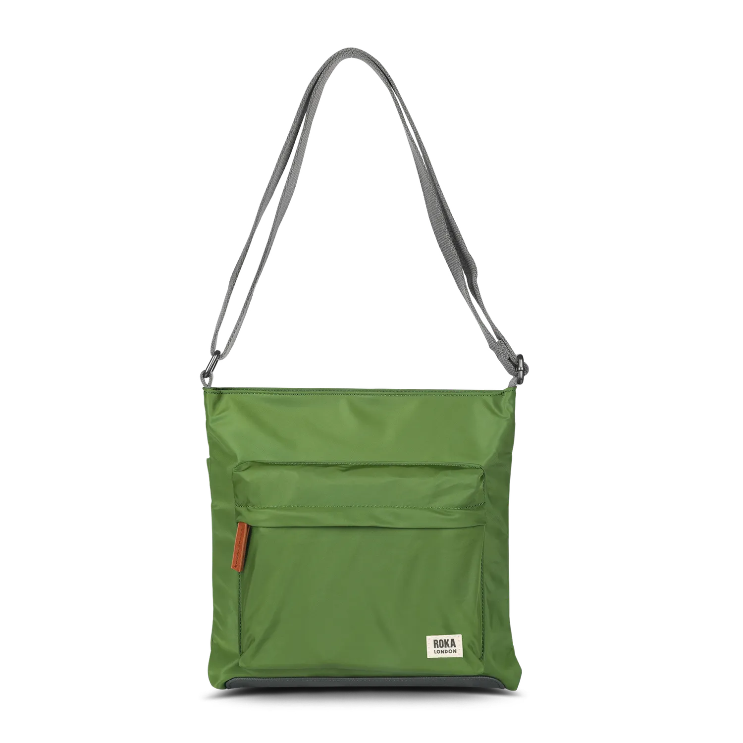 Roka London Kennington crossbody taske Avocado Medium struktureret