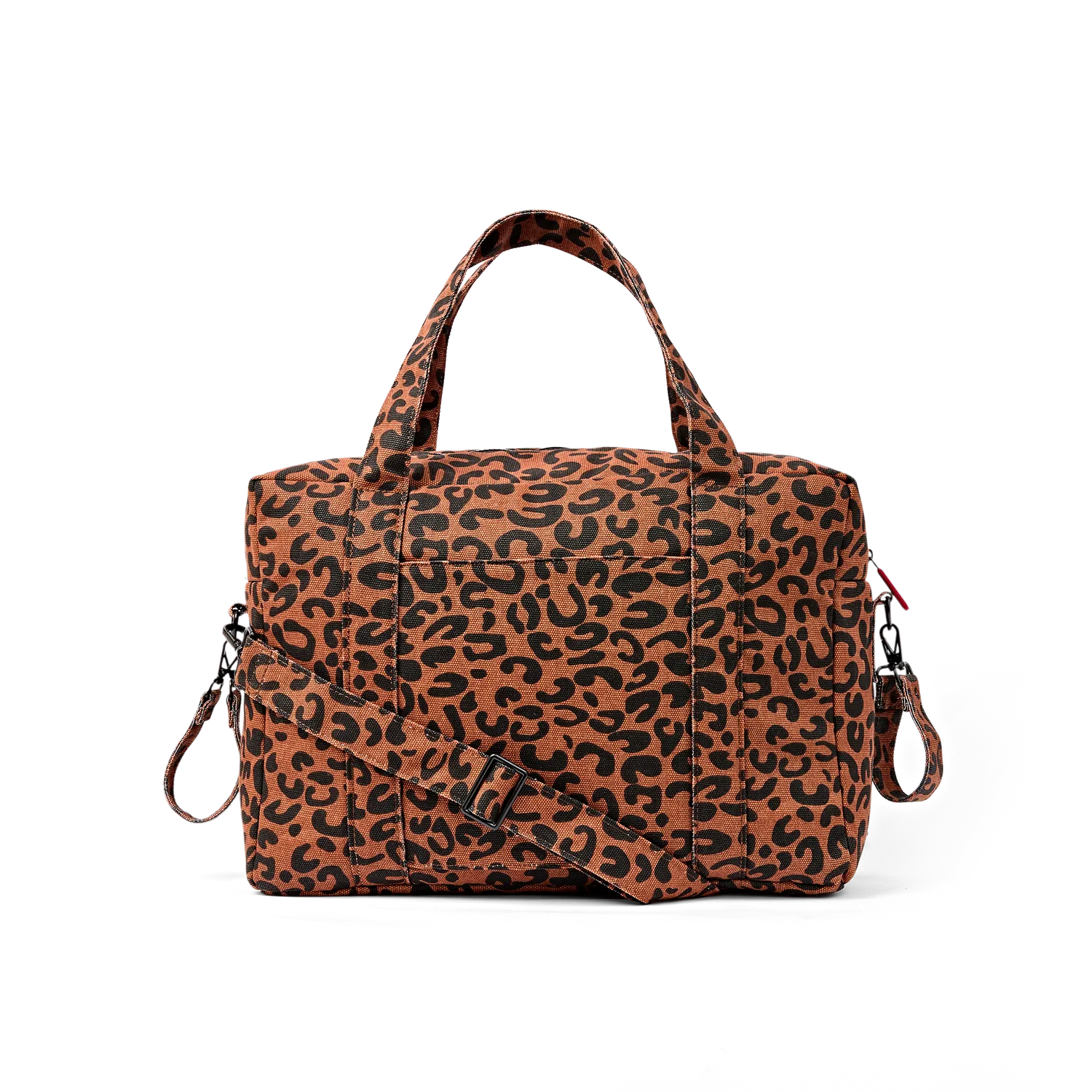 Roka London Somerset skuldertaske Large Scarlet Leopard pusle
