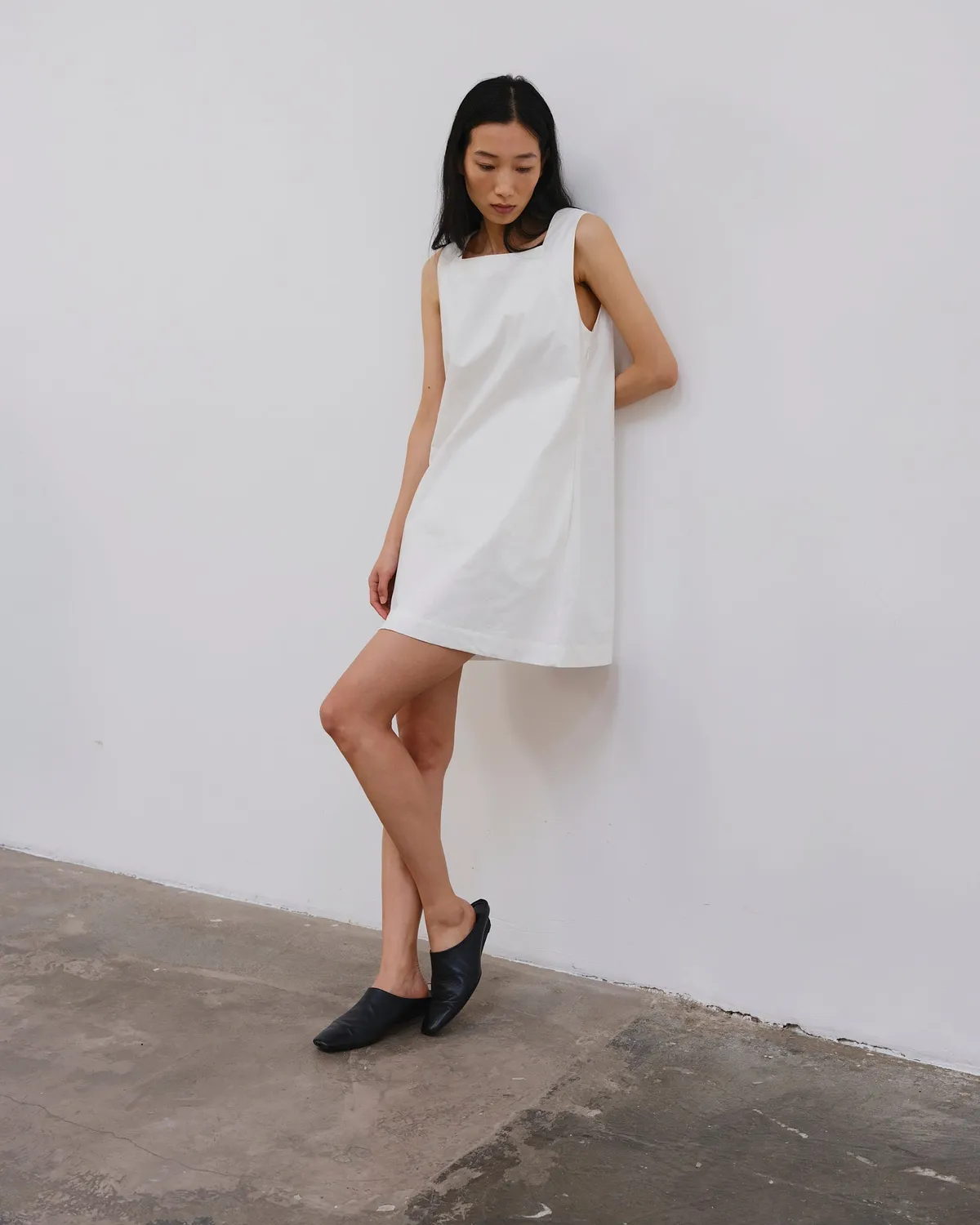 Ölend Mini Dress kjole off-white lommer