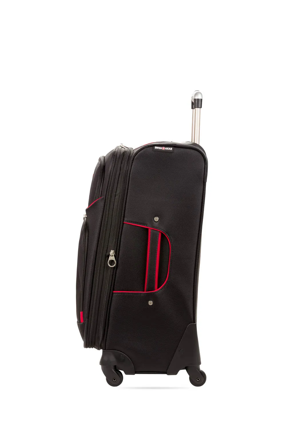 Swissgear 7317 Medium checked spinner kuffert sort/rød
