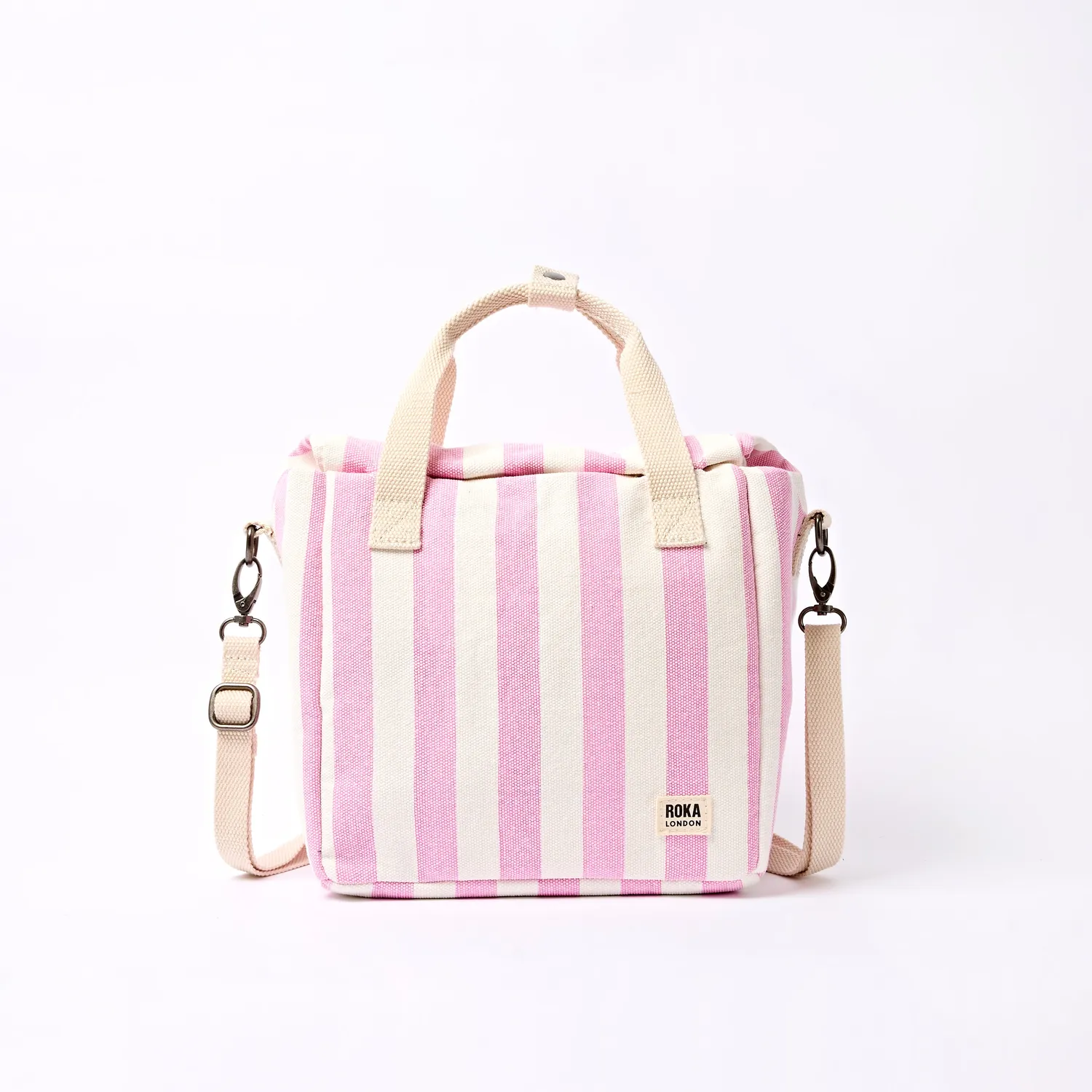 Roka London Hampstead madpakketaske Sherbet Stripe isoleret