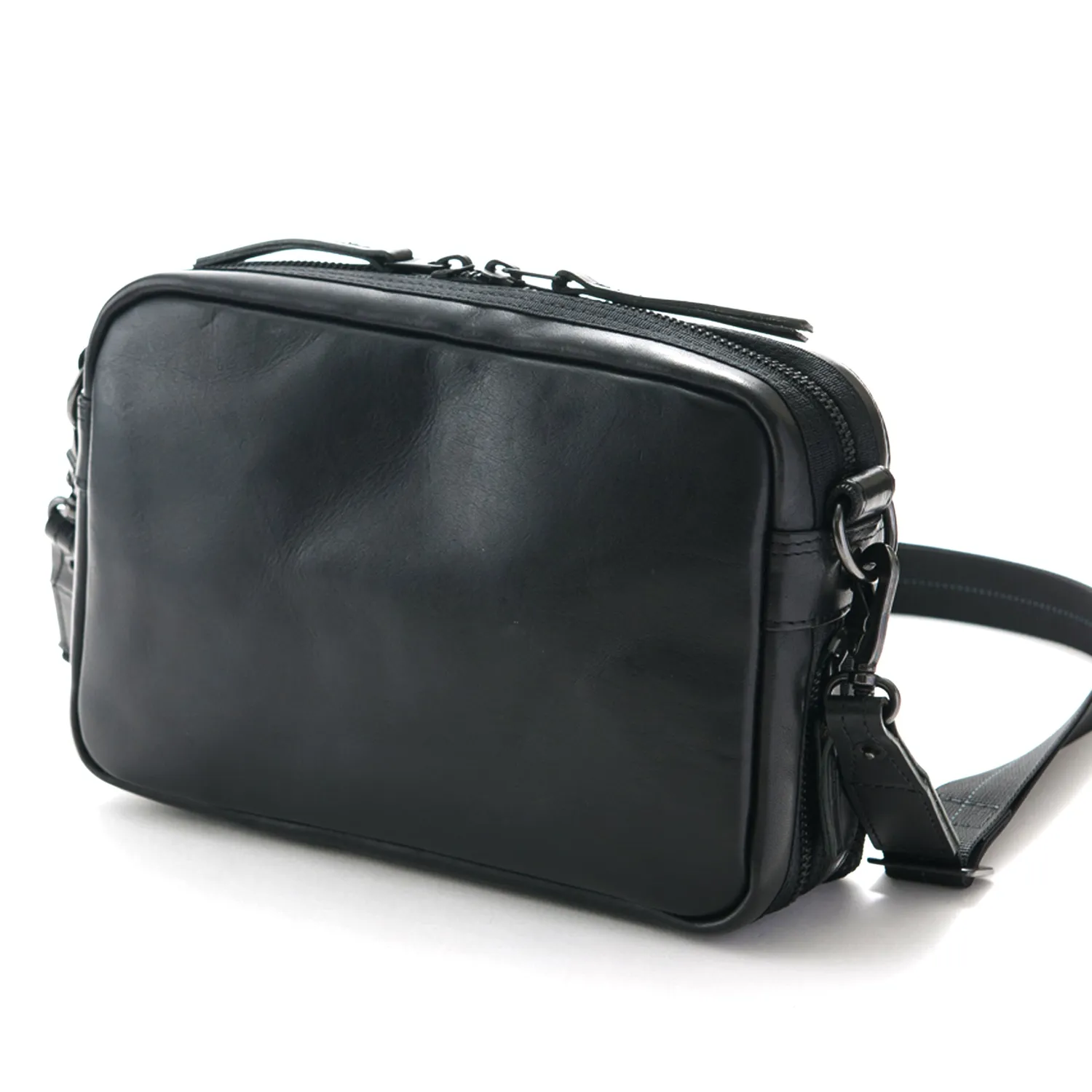 Harvest Label Custom Pelle HP-0200 skuldertaske sort læder