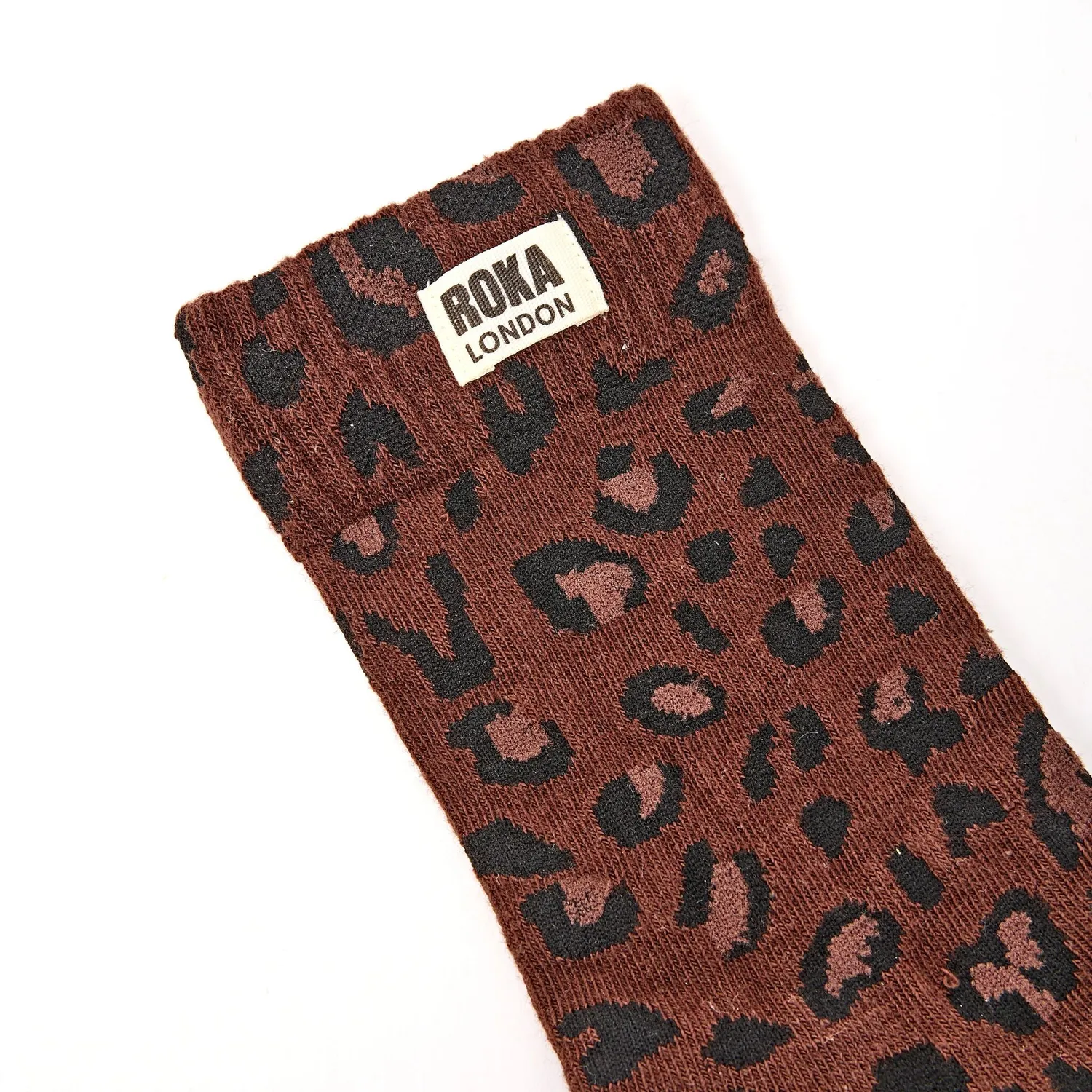 Roka London Wimbledon strømper brown leopard 36-42