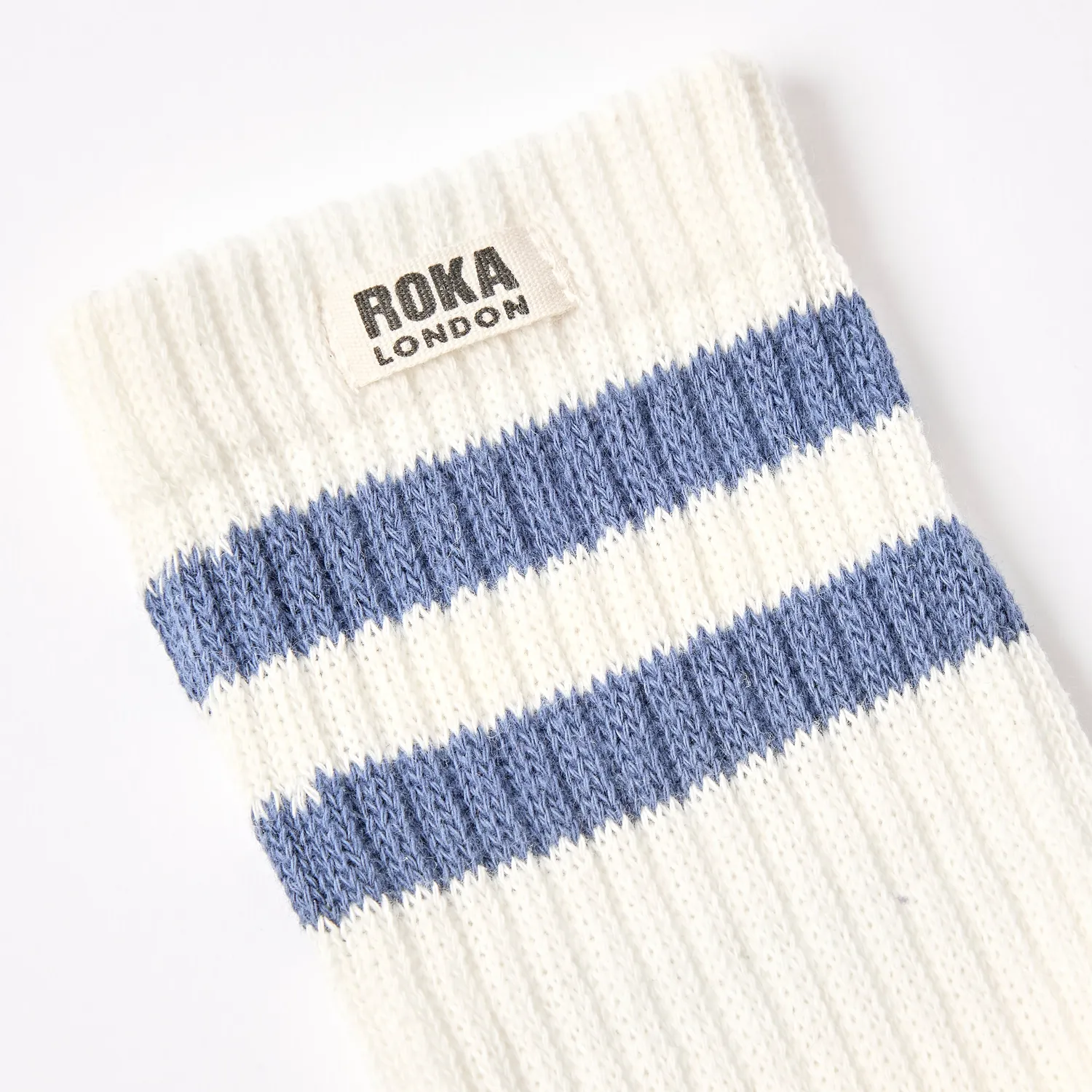 Roka London Windsor herre strømper coastal blue økologisk bomuld