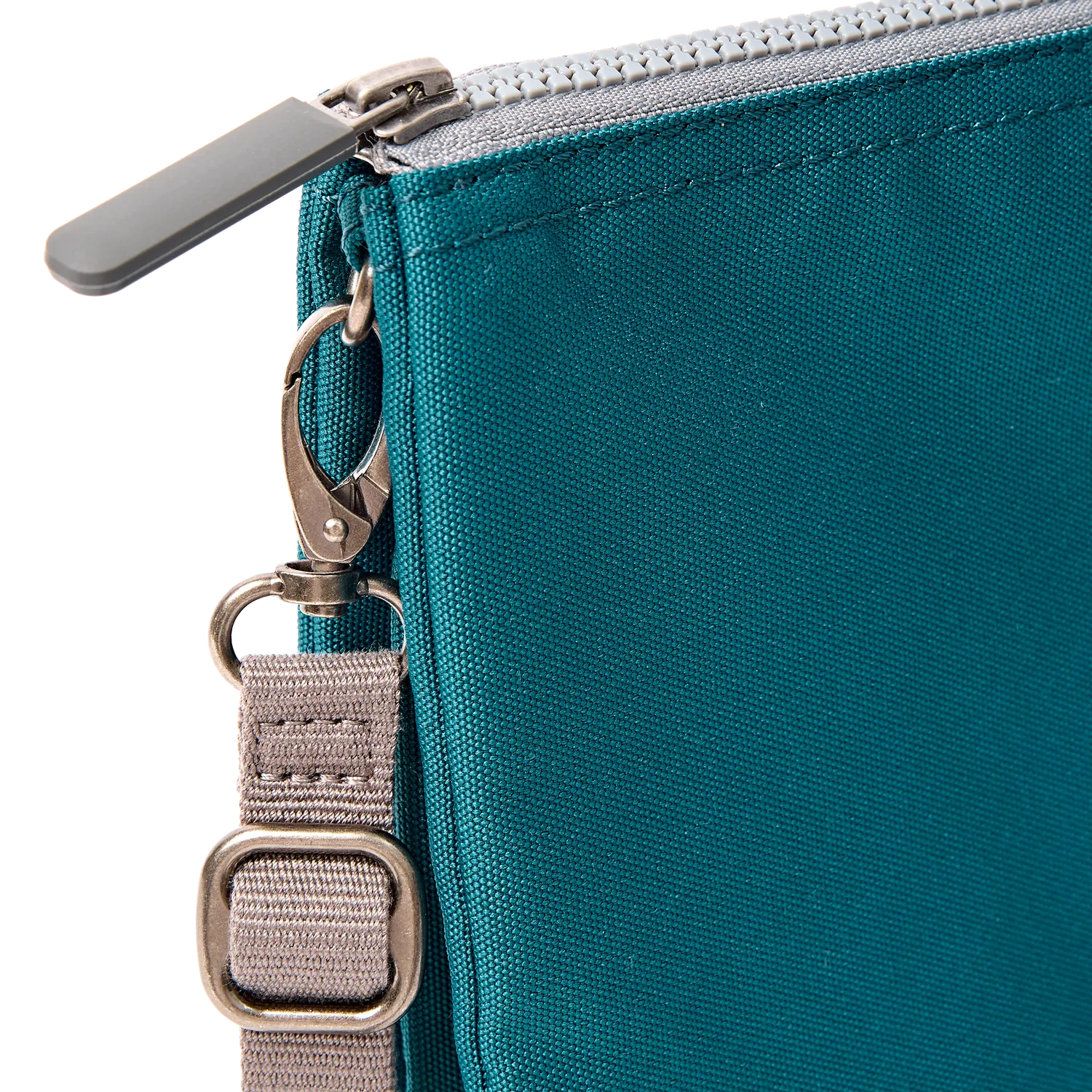 Roka London Carnaby XL crossbody taske Deep Teal ensfarvet