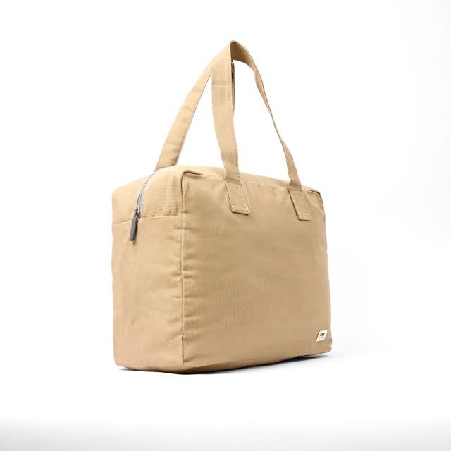 Roka London Sloane skuldertaske Safari Medium canvas