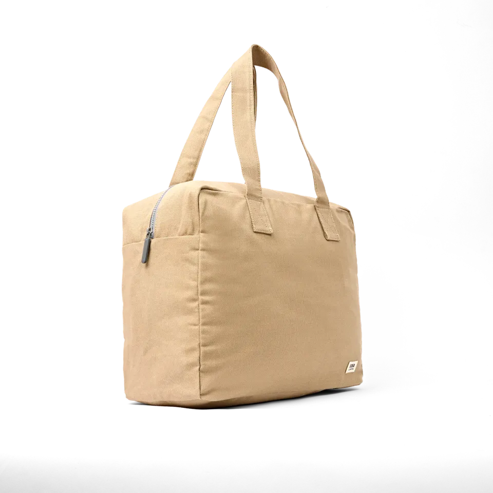 Roka London Sloane skuldertaske Safari Medium canvas