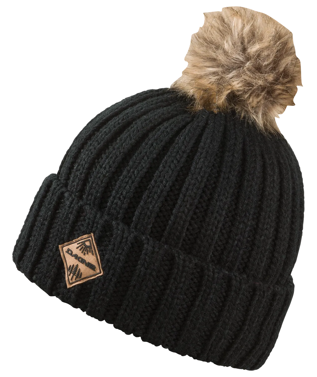 Dakine Kylie Pom strikhue Black med kvast fleece