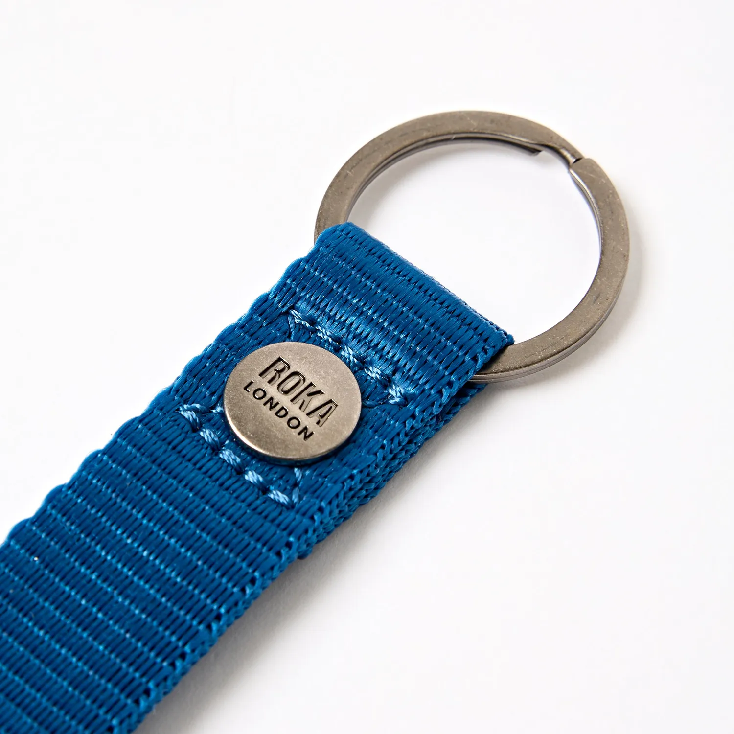 Roka London Portland nøglering Malibu Blue vegansk