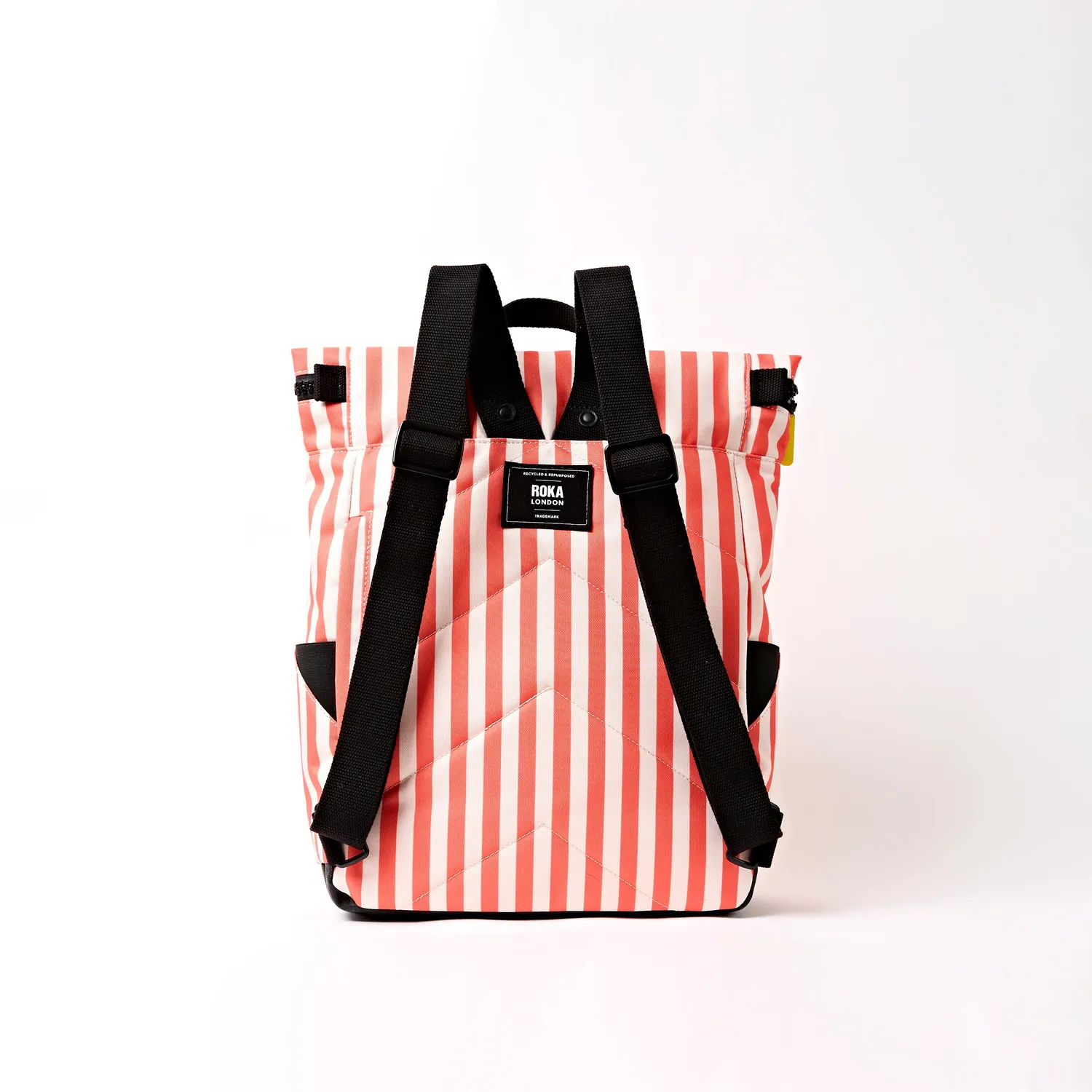 Roka London Canfield Small rygsæk coral stripe 9,8 liter