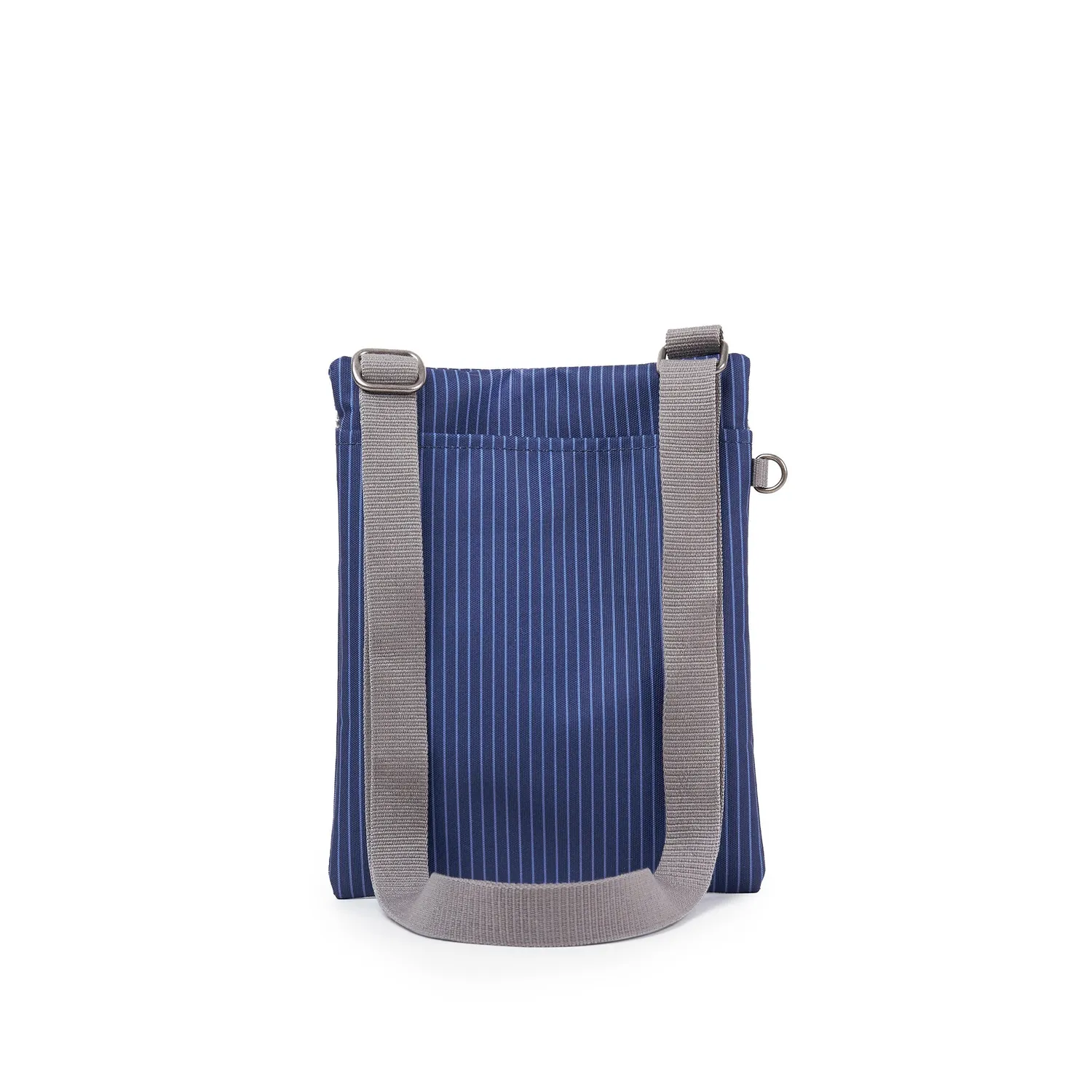 Roka London Chelsea B crossbody Medium dark denim pinstripe