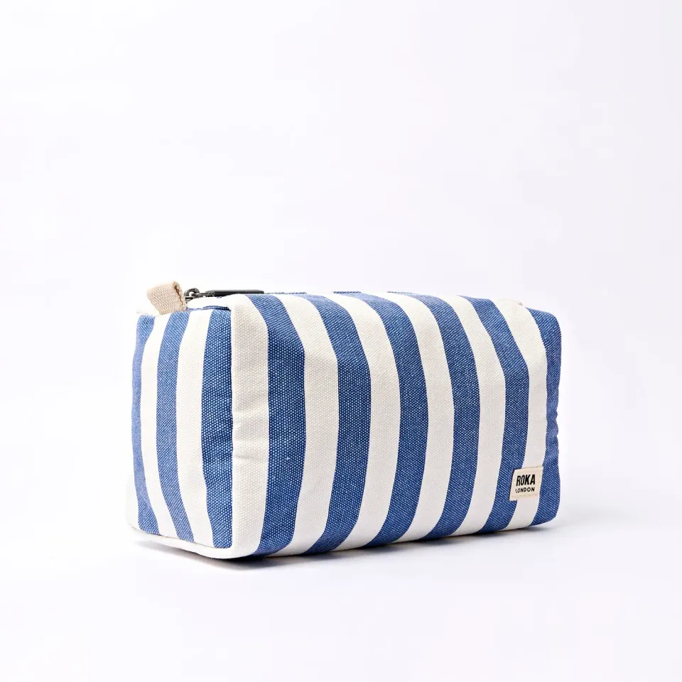 Roka London Maygrove Small toilettaske denim stribet