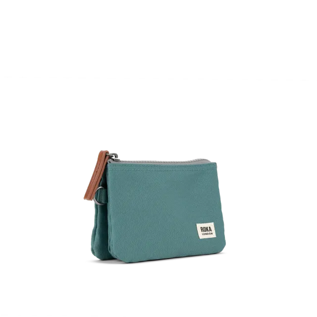 Roka London Carnaby pung Sage Small recycled canvas