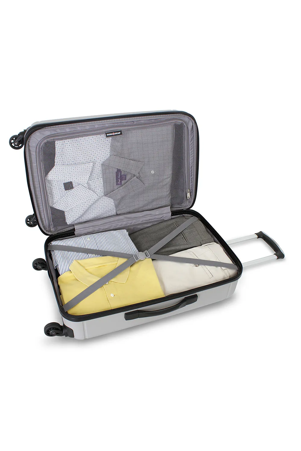 SwissGear 6297 kufferter 2 dele sølv hardcase