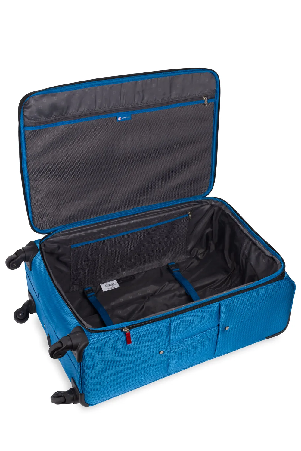SwissGear 7758 Large Checked Spinner kuffert blå/sort udvidelig