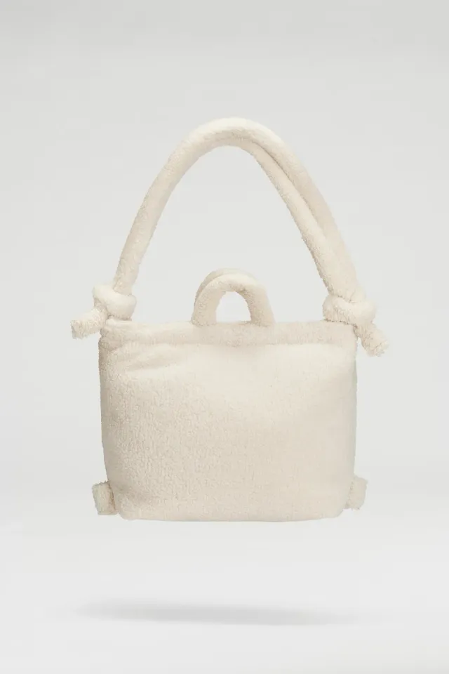 Ölend Ona Sherpa skuldertaske Sand teddy 17" laptop