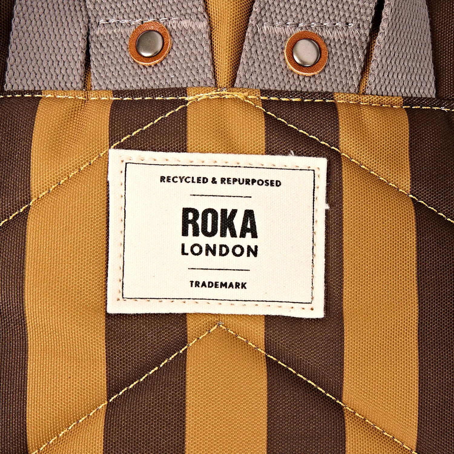 Roka London Canfield rygsæk Brown Stripe Small 9,8 liter