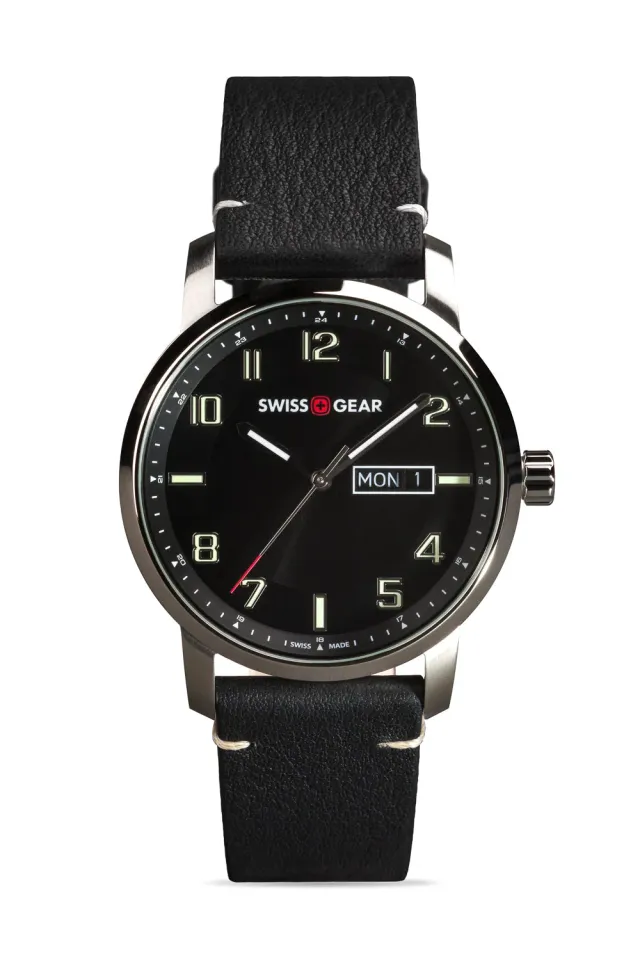 SWISSGEAR Legacy herreur sort læder 100m