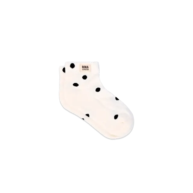Roka London Wembley ankelstrømper Marshmallow Dot børn bomuld