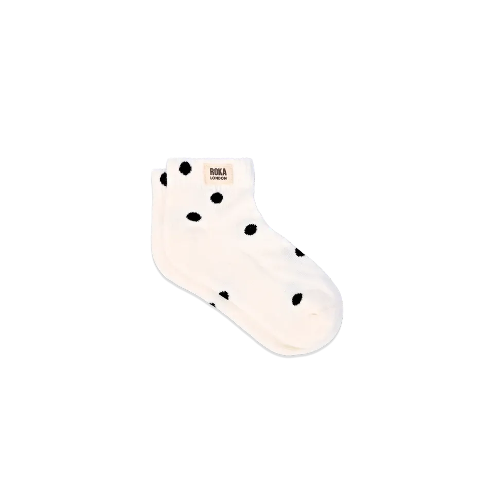 Roka London Wembley ankelstrømper Marshmallow Dot børn bomuld