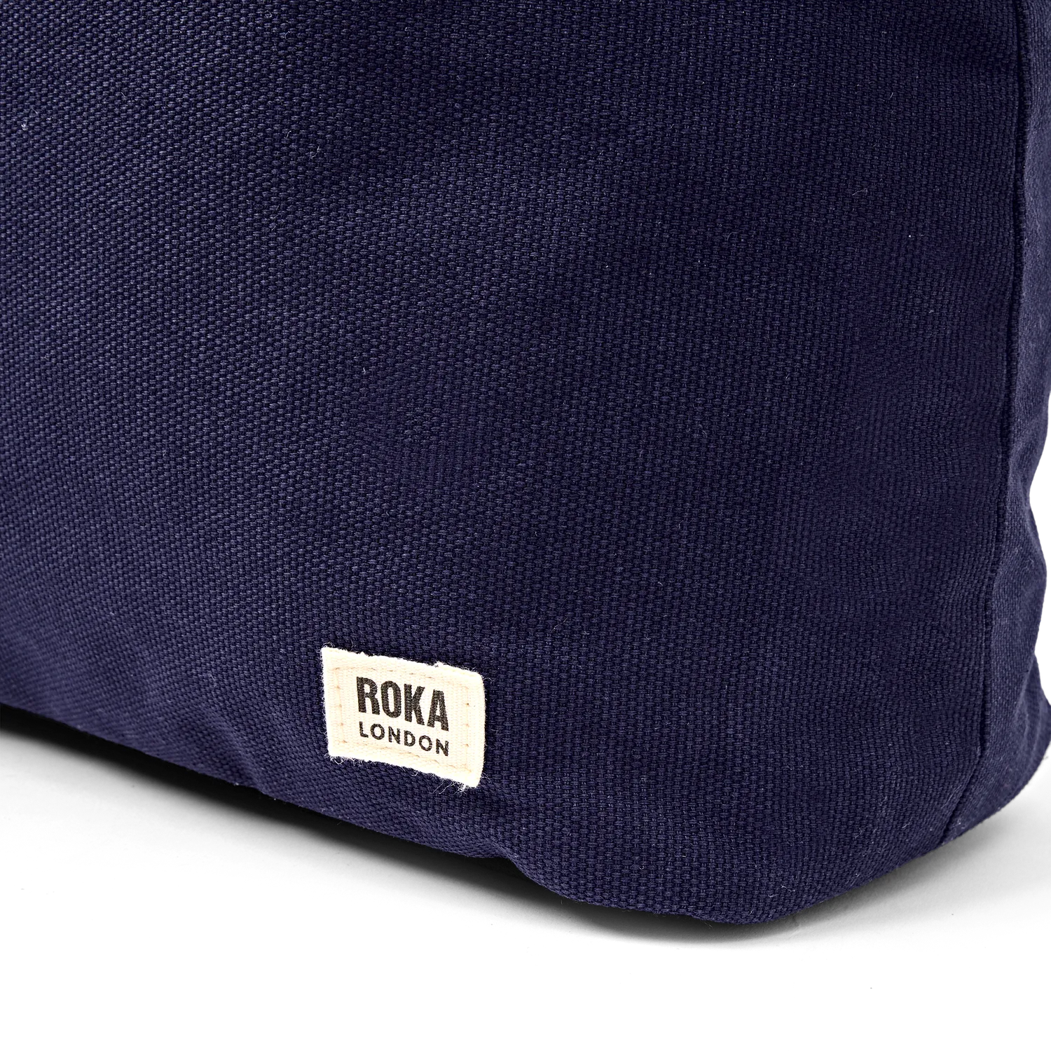 Roka London Hoxton skuldertaske Navy Blue Large canvas
