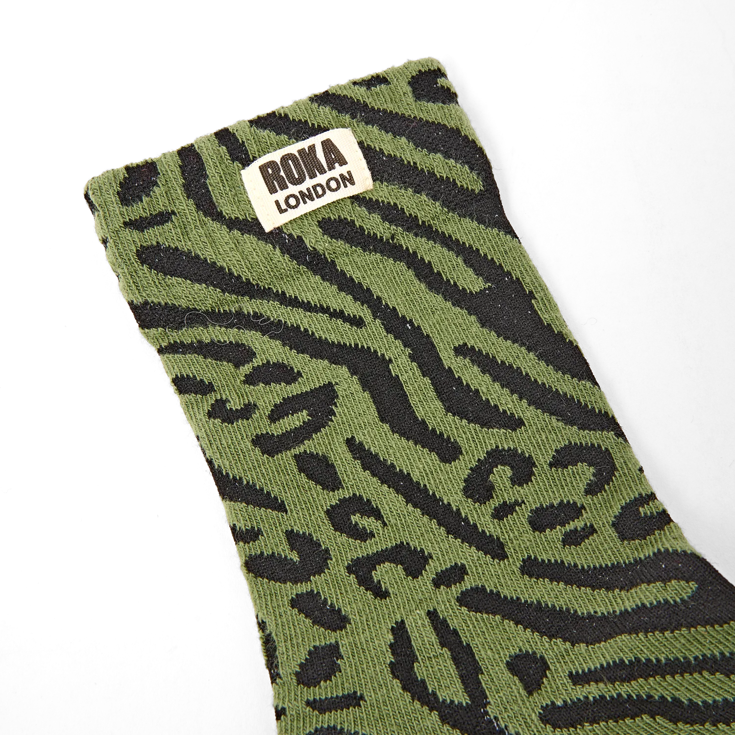 Roka London Wimbledon crew sokker Green Animal 36-42