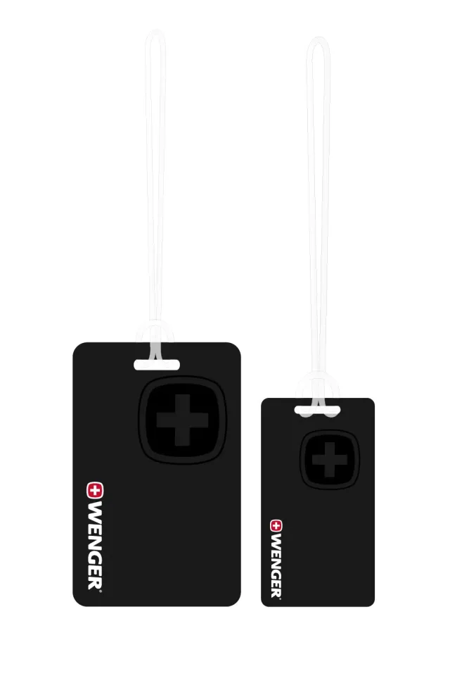 Wenger kuffertmærke personligt Black/White 2-pak
