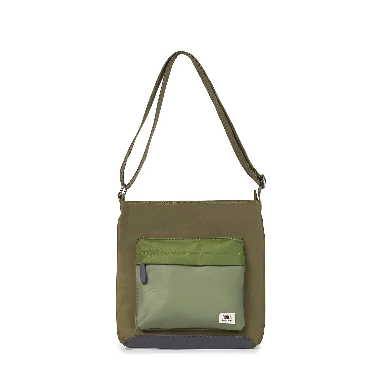 Roka London Kennington Crossbody taske Military Tonal Medium vandafvisende