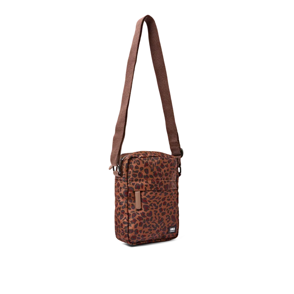 Roka London Bond Pocket crossbody taske Small mini leopard