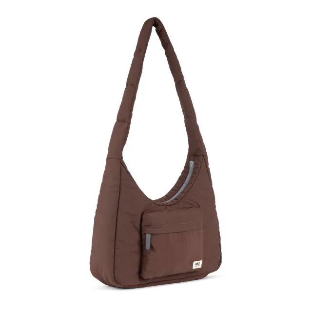 Roka London Belsize medium crossbody taske chocolate 14,7 liter