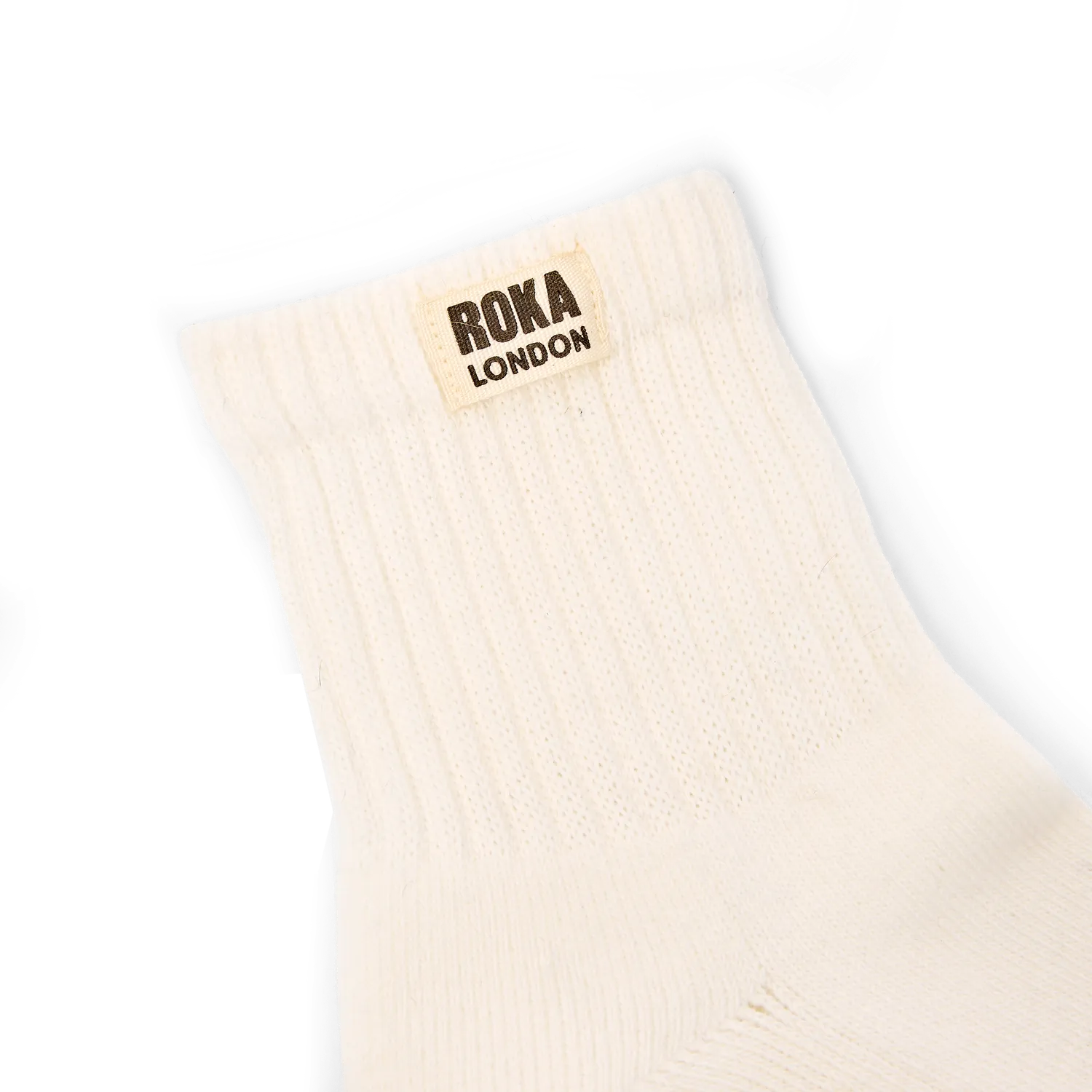 Roka London Windsor crew-sokker Marshmallow stribet