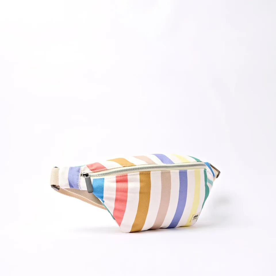 Roka London Mill Hill crossbody taske Pastel Multi Stripe S bomuld