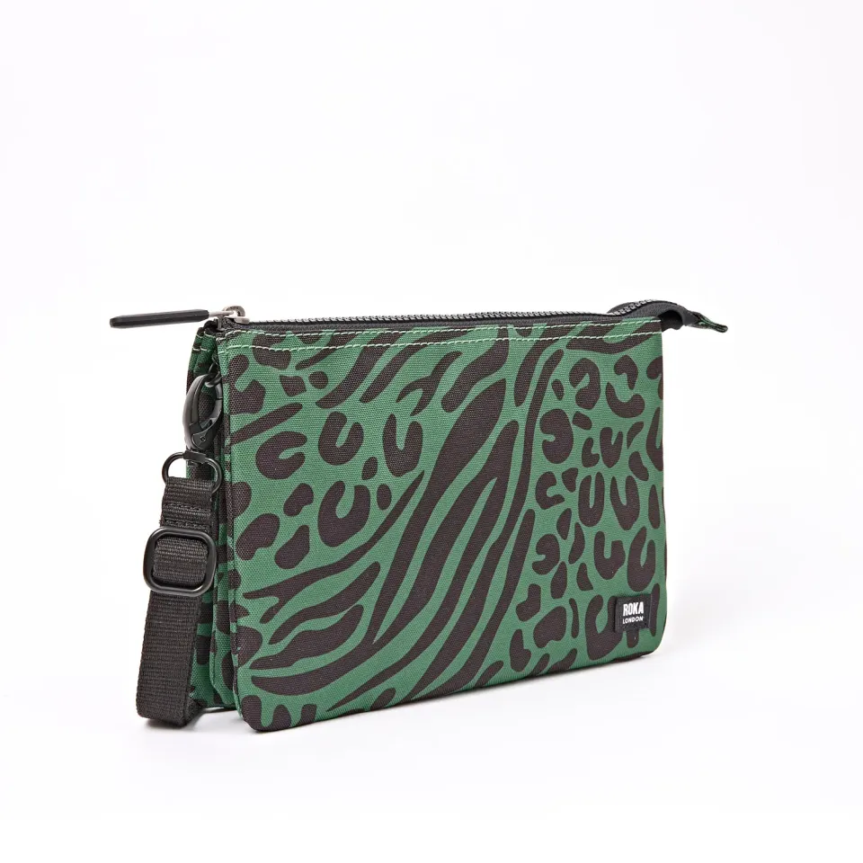 Roka London Carnaby XL Mixed Animal crossbody taske XL kortrum