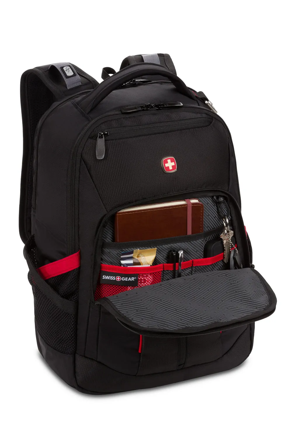 Swissgear 3906 rygsæk sort/rød laptoprum