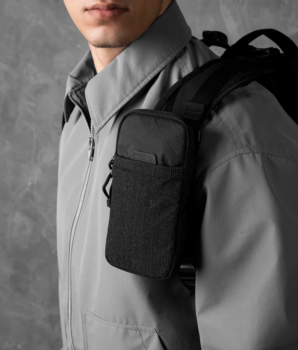 Alpaka Modular Shoulder Pocket Slim bæltetaske sort