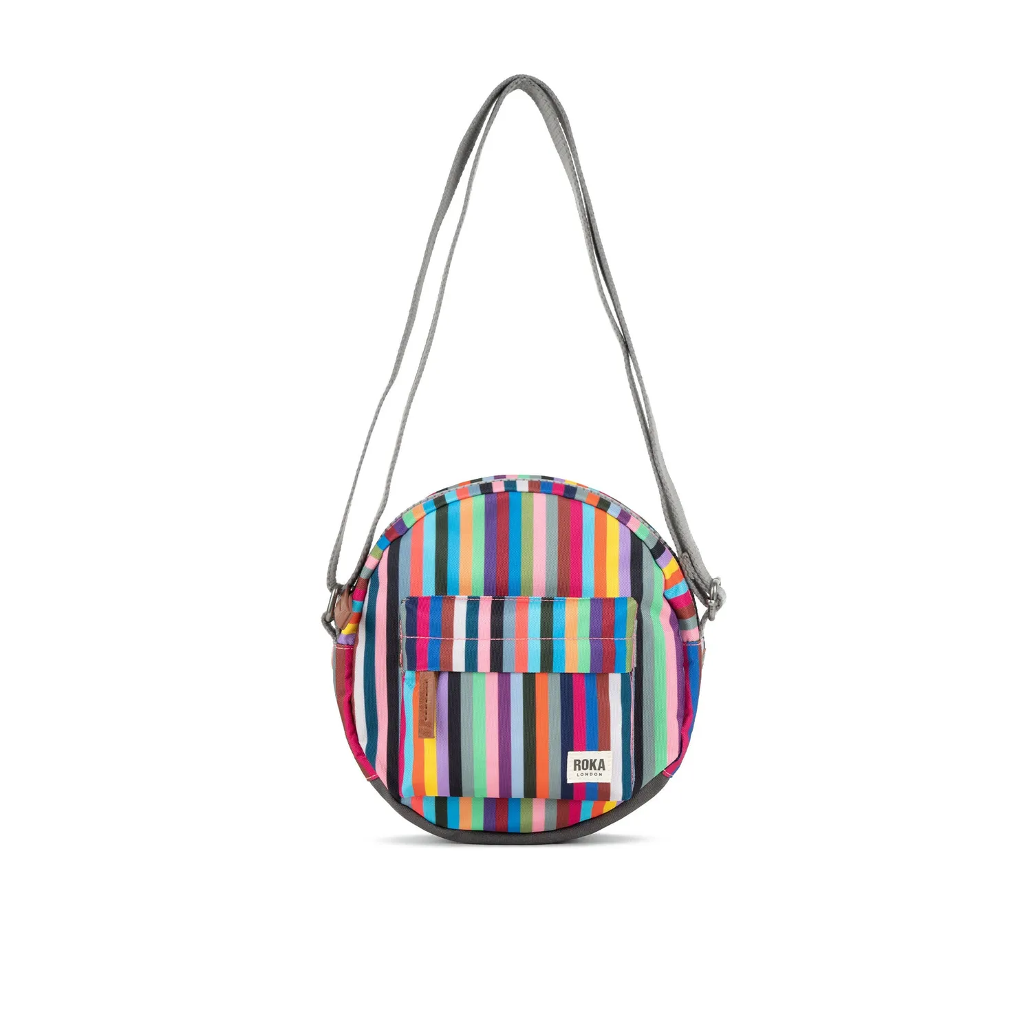 Roka London Paddington crossbody taske small multi stripe rund