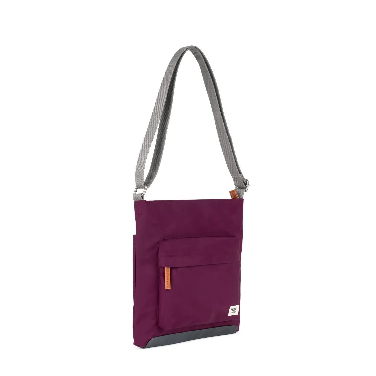Roka London Kennington crossbody taske M burgundy 2,7 liter