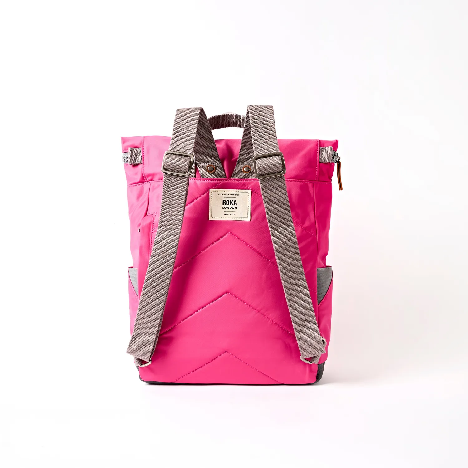 Roka London Canfield Roll Top rygsæk Granita Red vegansk