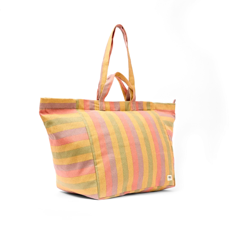 Roka London Marylebone Tote Large Faded Multi Stripe 43 liter